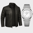 Jaqueta de  Couro BAZZUT Masculina PREMIUM  + BRINDE (Relógio Poedagar de Luxo)