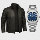 Jaqueta de  Couro BAZZUT Masculina PREMIUM  + BRINDE (Relógio Poedagar de Luxo)