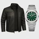 Jaqueta de  Couro BAZZUT Masculina PREMIUM  + BRINDE (Relógio Poedagar de Luxo)