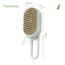 Escova de Vapor Massageadora Macia para Cães e Gatos 3 em 1