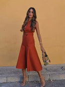 Vestido Slim Cintura Alta com Cinto