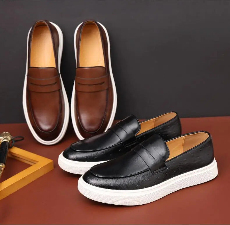 Mocassim de Couro Estilo Britânico