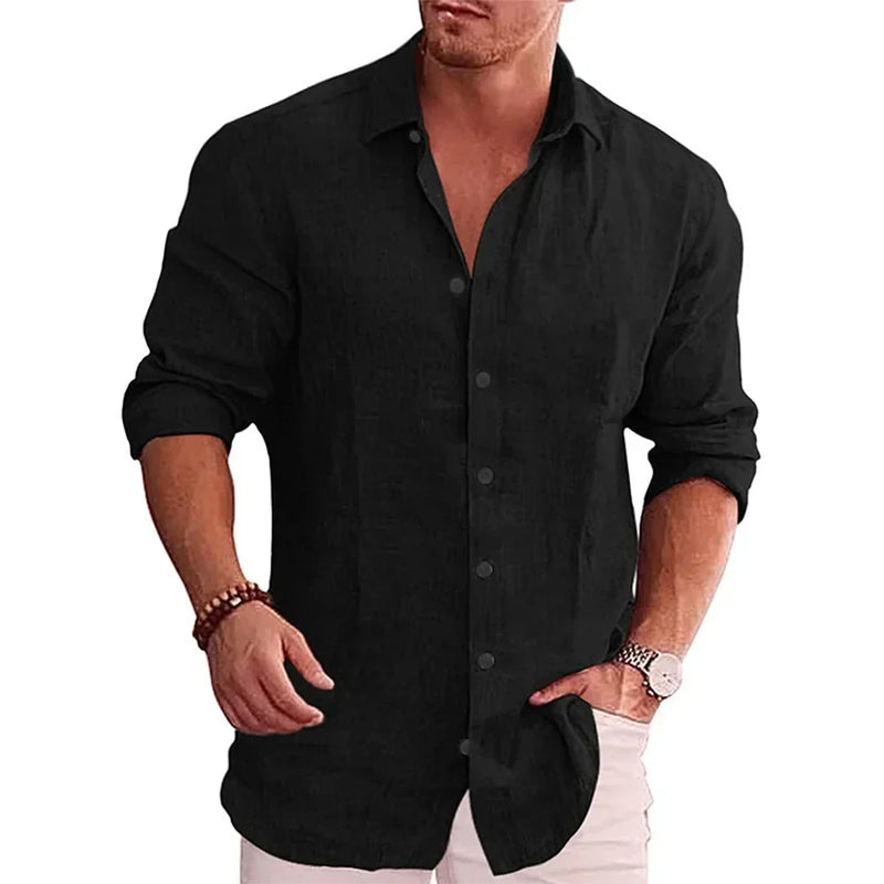 Camisa Masculina Linho de Algodão Billion