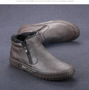Botinha de Couro Inverno Forrada Casual Warm