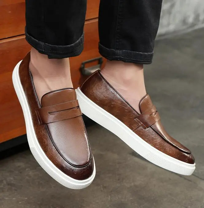 Mocassim de Couro Estilo Britânico