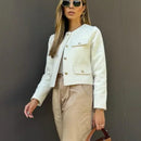 Jaqueta Feminina Gola Redonda