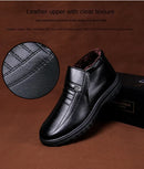 Sapato Casual de Couro Inverno Estilo Nobre