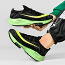 Tênis de Corrida Unissex, Respirável, com Cadarço, Bico Redondo com Amortecimento