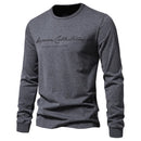 Aiopeson 100% Cotton Long Sleeve Men's T-Shirt