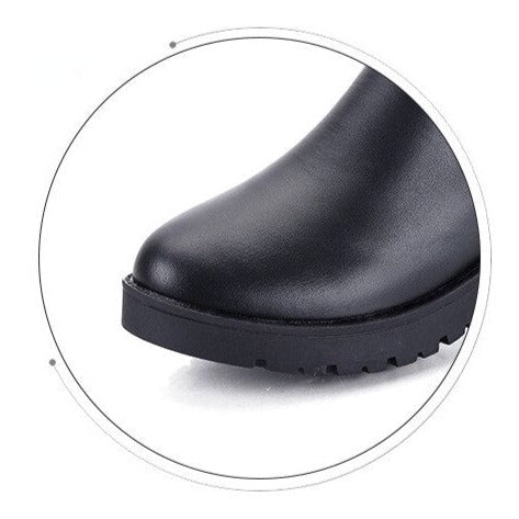 Bota Cano Baixo de Couro - Luxury