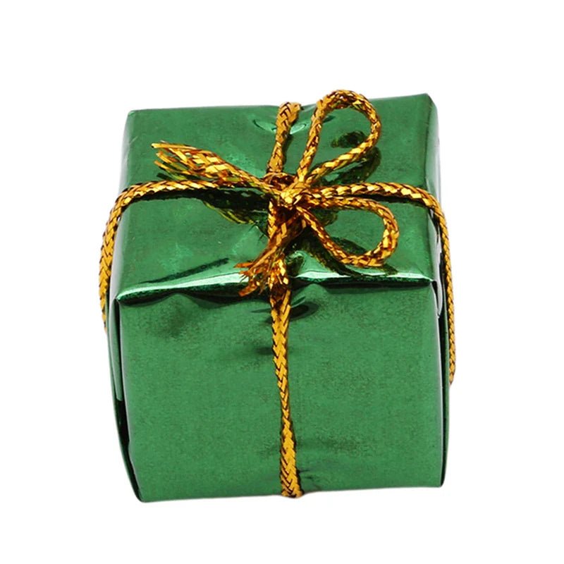 Kit 12 Enfeites Natal Presentinho Dadinho Metalizado