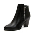 Bota Cano Curto Com Zíper