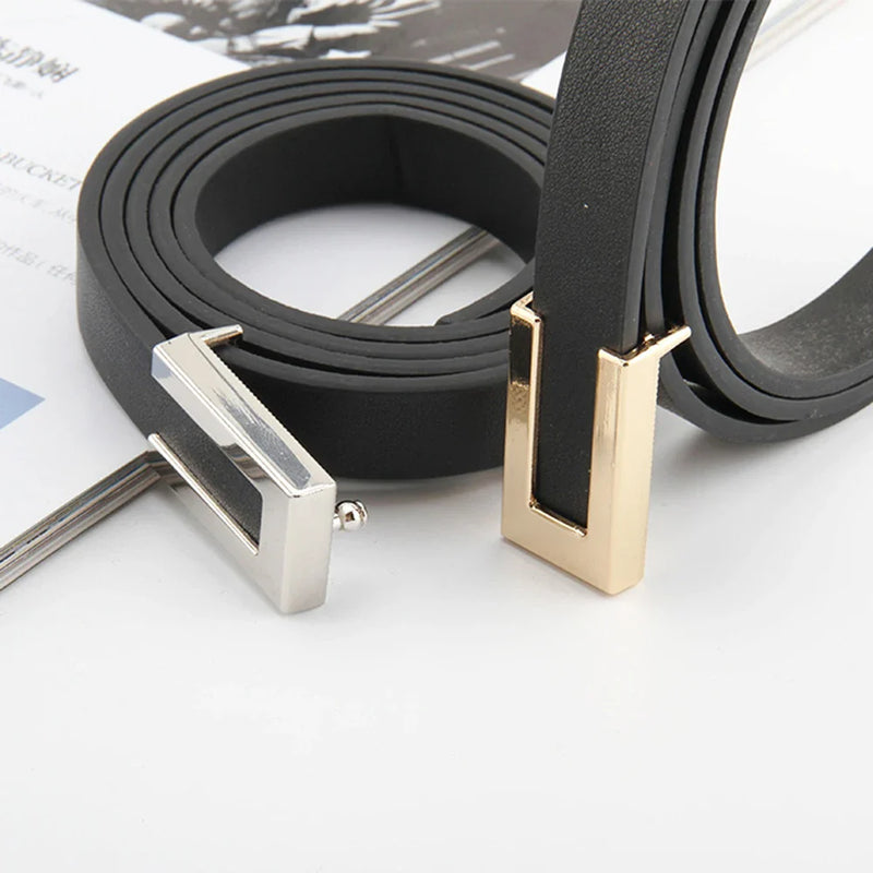 Cinto de Couro Elegante com Fivela