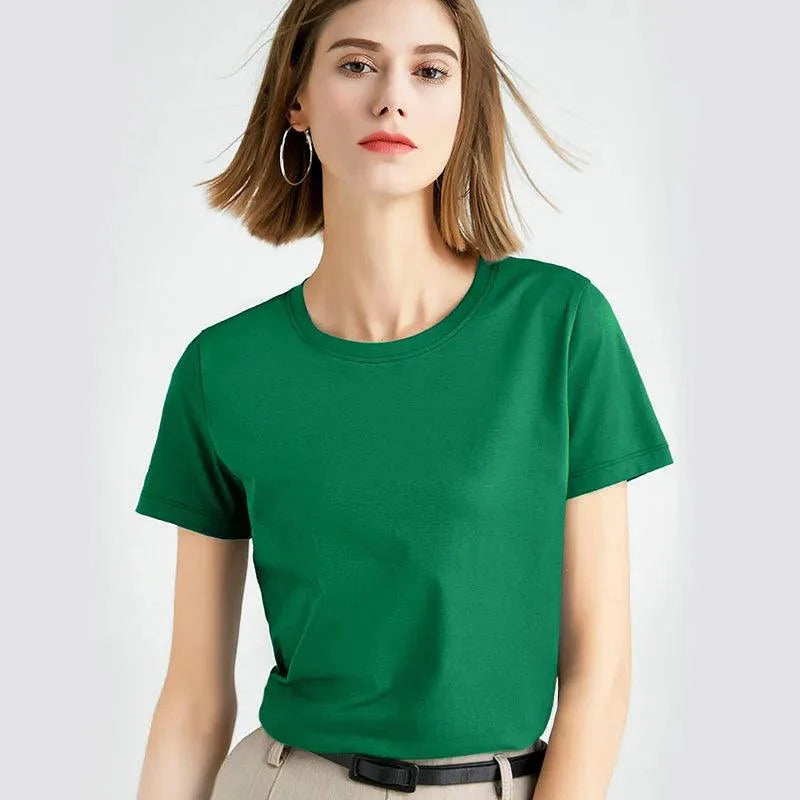 Camisa de Algodão Gola Redonda