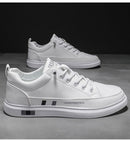 Tênis Casual Básico de Couro - Fashion Flat