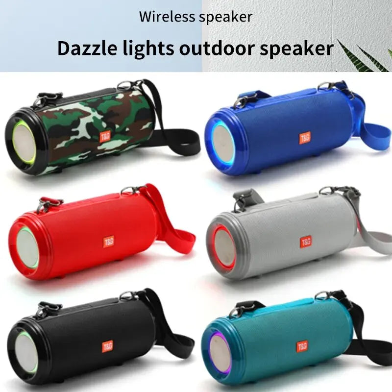 T&G New Mini Wireless Bluetooth Speaker Small Portable Double Speaker Card Household Outdoor Loud Subwoofer Support FM Radio TF