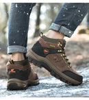 Bota de Couro Caminhada Inverno Camel