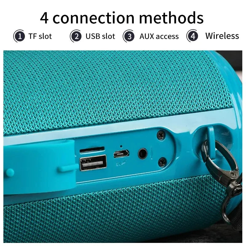 T&G New Mini Wireless Bluetooth Speaker Small Portable Double Speaker Card Household Outdoor Loud Subwoofer Support FM Radio TF