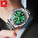 OLEVS série a prova d’água relógio de pulso de quartzo masculinos aço inoxidável