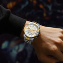 New Design REWARD VIP Business Men's Wrist Watches Chronograph Luminous Sport Watches for Men Water Resistant Stainless Steel