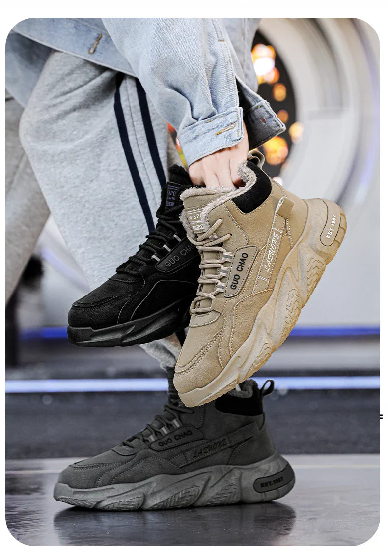 Bota de Couro Inverno Outdoor Warm