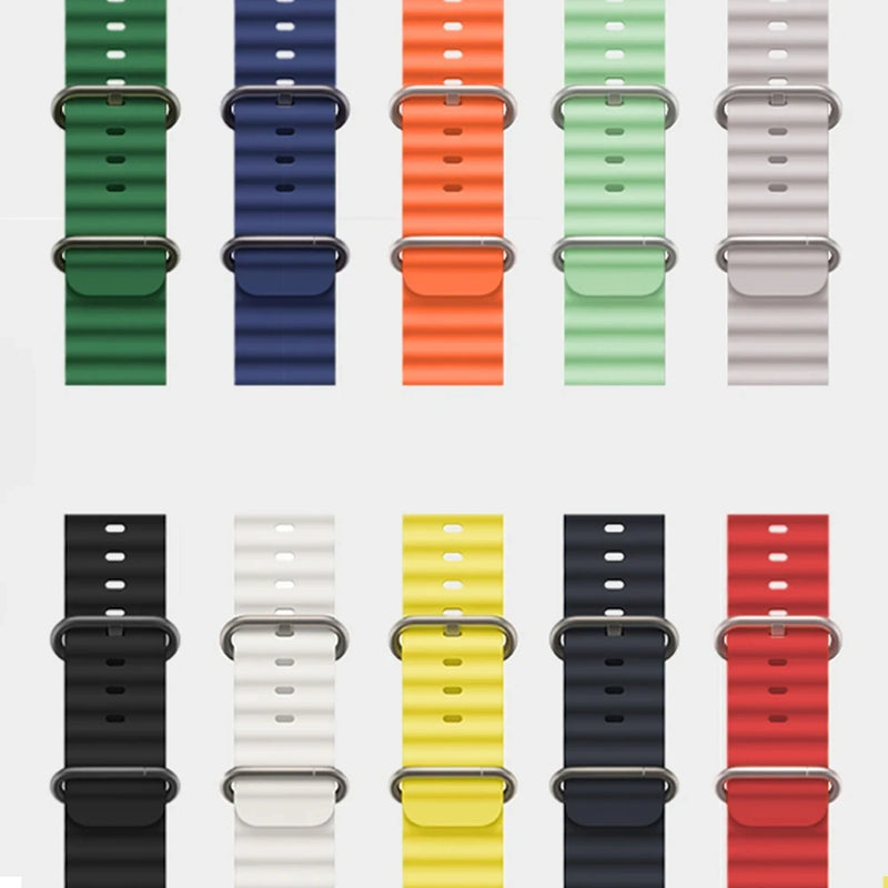 Strap For Apple watch ultra band 49mm 44mm 45mm 41mm 40mm 38mm 44 45 mm 1:1 Original Ocean belt iWatch series 9 8 7 se bands