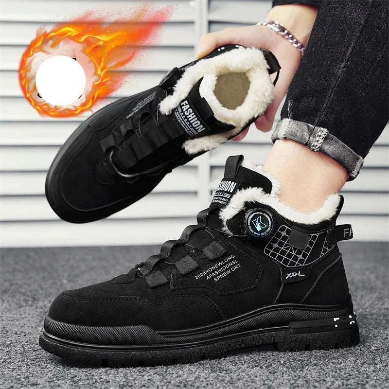 Bota Estilo Tática de Couro Inverno Shark