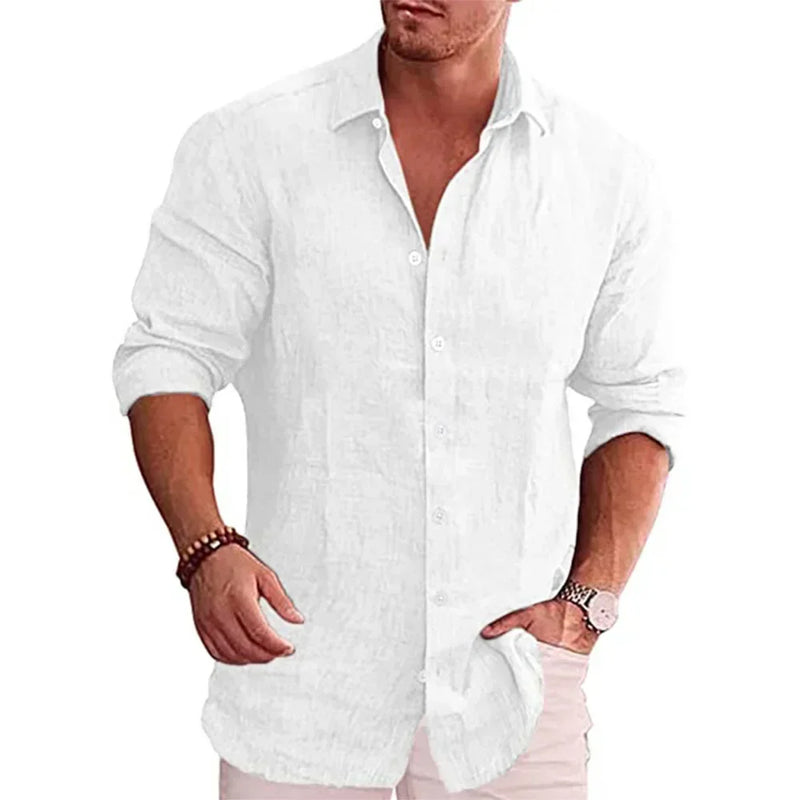 Camisa Masculina Linho de Algodão Billion