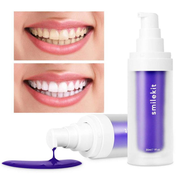 V34 Purple Whitening Toothpaste, Remove Yellow Stains, Protect Teeth