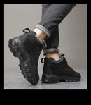 Bota de Couro Inverno Forrada Lã Windbreaker