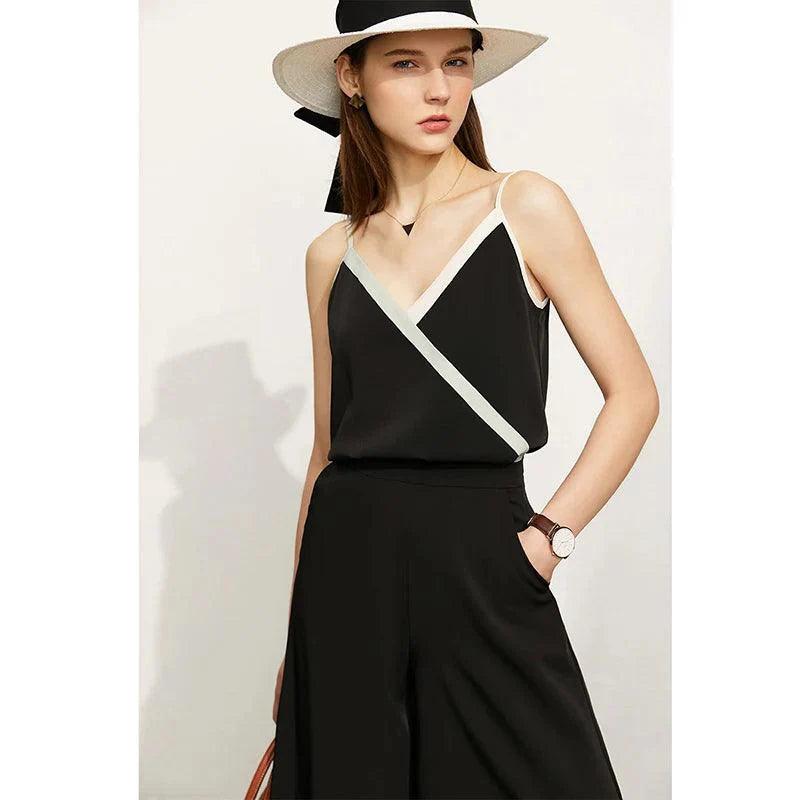Blusa de Alça Elegance Preta