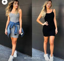 Short dress slim strap trend female
