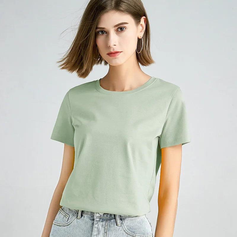 Camisa de Algodão Gola Redonda