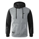 Men's Sweatshirt Small Symbol Assorted Colors With Pocket Hood and Drawstring