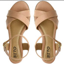 Sandália feminina salto grosso sandalia de salto baixo