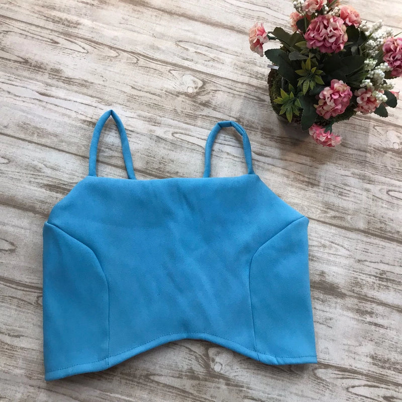 Cropped Gringa with detail in the middle and ties at the back Fashion 2023 111