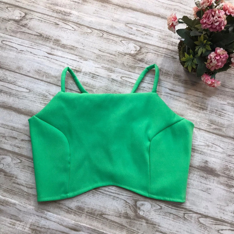 Cropped Gringa with detail in the middle and ties at the back Fashion 2023 111