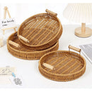 Bandeja Decorativa em Vime com Alças