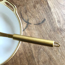 Fouet Batedor Manual Dourado de Aço Inoxidável