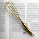 Fouet Batedor Manual Dourado de Aço Inoxidável