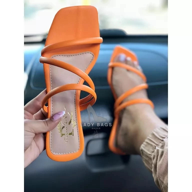 Women's Flat Slipper with Straps Launch (REF 3380)