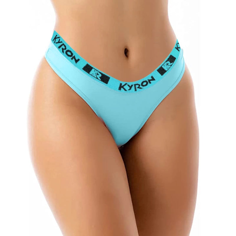 Kit 05 Calcinhas Fio Dental Cós Alto Calcinha de Algodão Lingerie Kyron