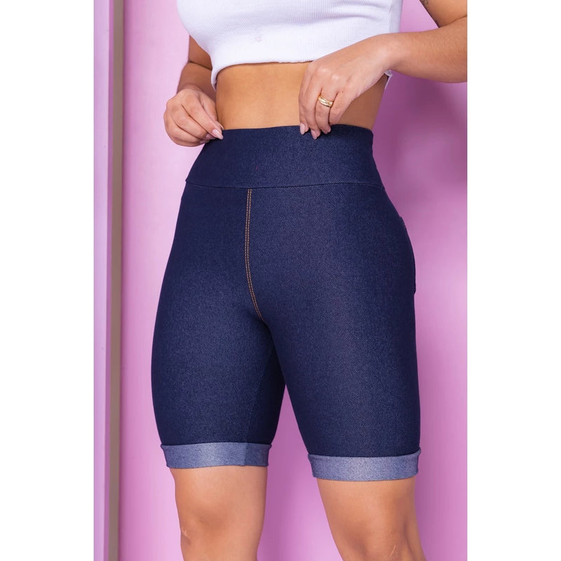 Women's Denim Shorts Bermuda Imitates Jeans Cos High Cotton