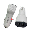 Carregador portátil Veicular para carro INOVA e H MASTON com 2 USB entrada 12V- 24V BRANCO