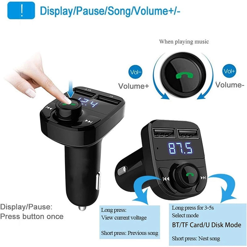 Car Bluetooth Adapter FM Transmitter - X8
