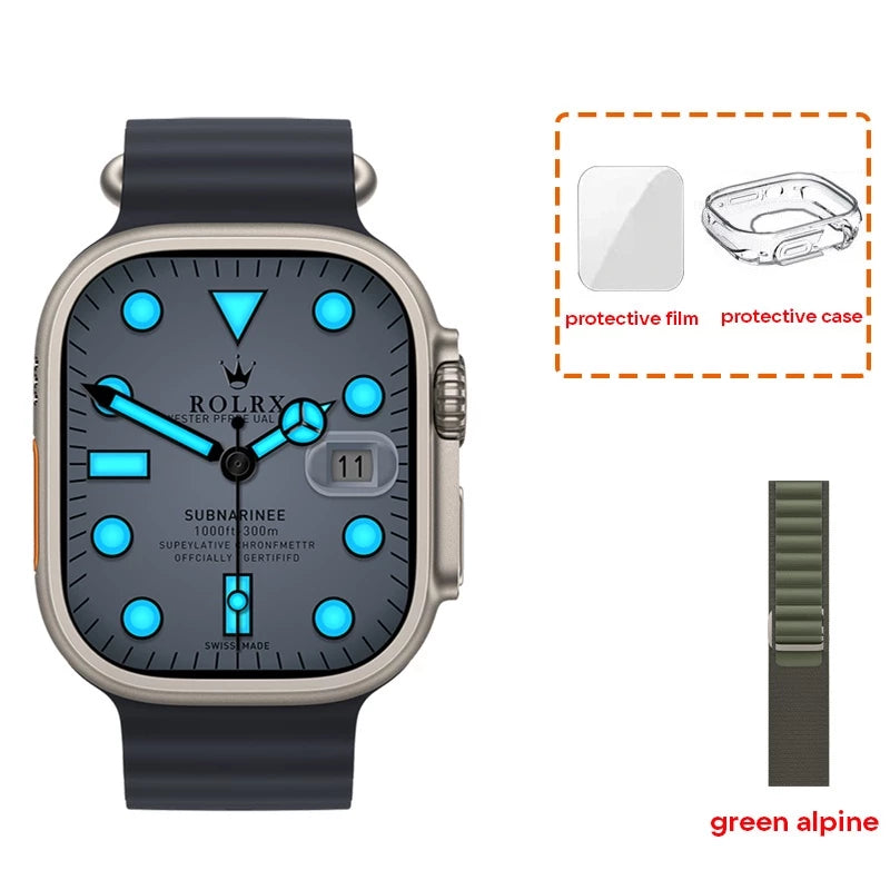 AMOLED HK8 PRO MAX Unisex Ultra Smart Watch Series 8 Compass 49mm NFC