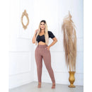 Calça Feminina Skinny Malha Crepe Com Cinto Forrado Cintura Alta Qualidade