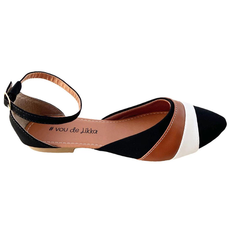 sapatilha feminina bico fino preta salomé sandalia moda rasteira sapato calçado