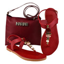 Women's Sandal Kit + Caramel Bag, Black, Green, Red, Pink