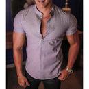 Camisa Social Masculina Gola Padre Linho 100% Algodão Qualidade Lavize Dress Reveillon